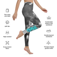 Leggings ~ Jr Hawks Tie-Dye Graffiti Yoga Adult - [product_type} - RLH Design Group