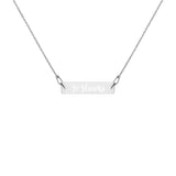 Necklace ~ Engraved Jr Hawks Bar Chain - [product_type} - RLH Design Group